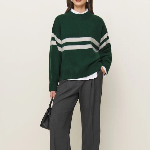 NEW NWT Reformation Cove Cashmere Oversized Crew